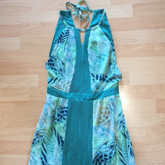 Marciano Teal-Print sleeveless dress - Picture 1 of 8